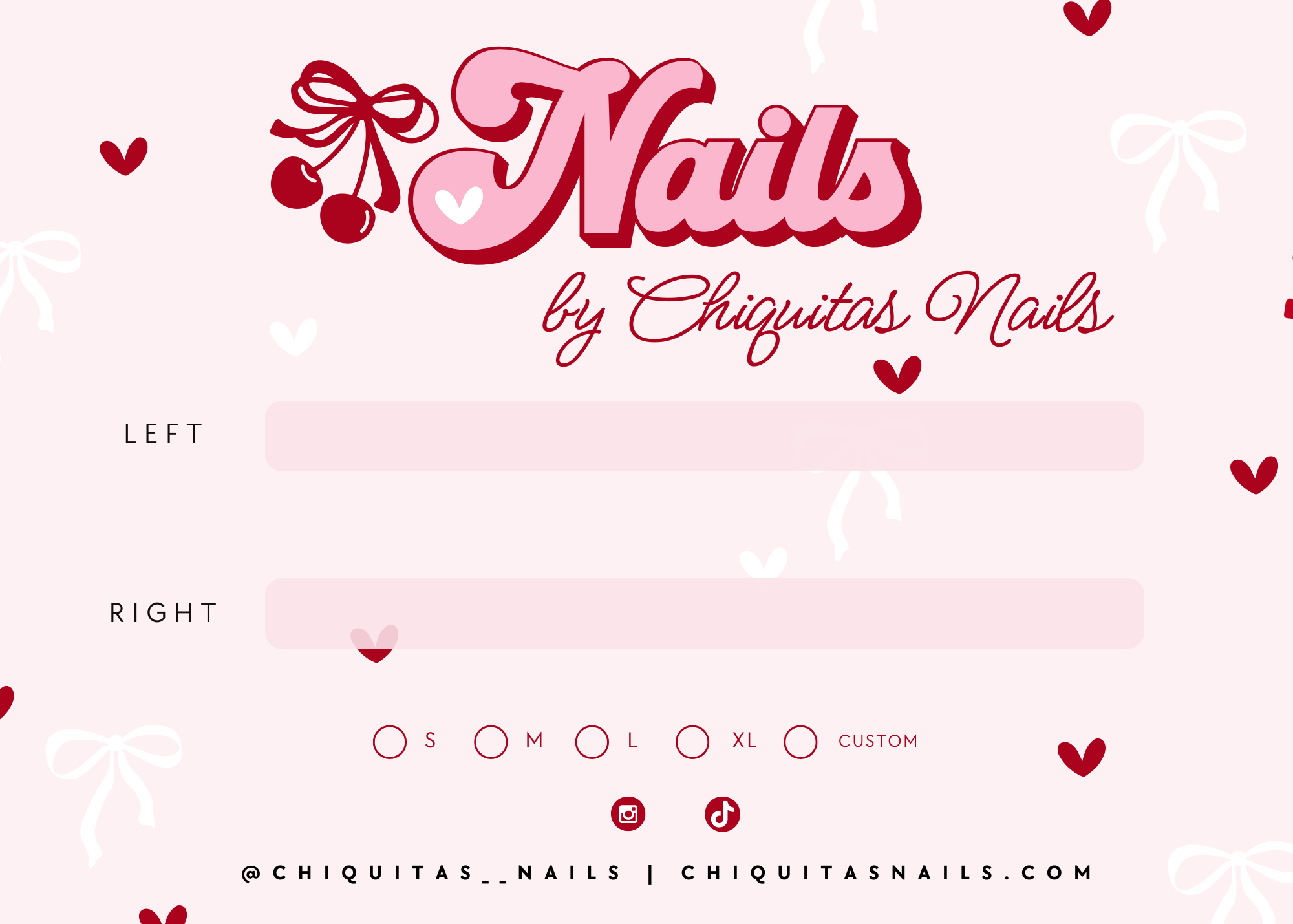 Complimentary Nail Sizing Kit