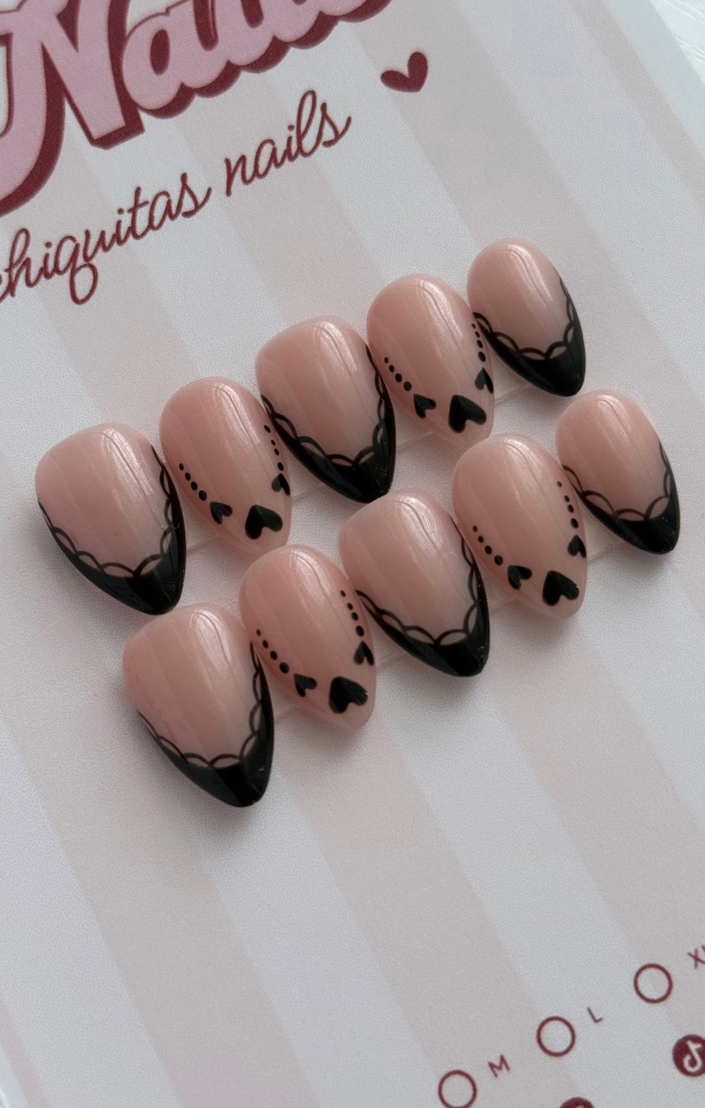 Black Lace-Press-On Nails Set