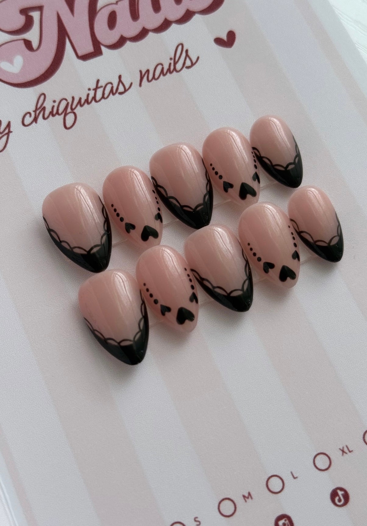 Black Lace-Press-On Nails Set